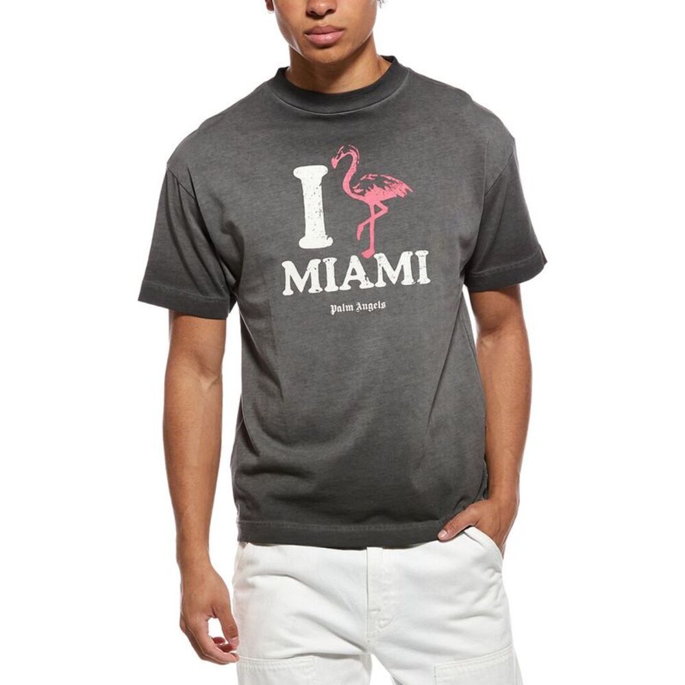 Palm Angels Mens  T-Shirt, Black